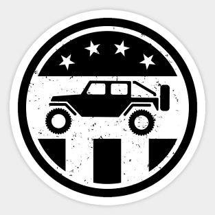 Patriotic Off Road 4wd Logo Sticker